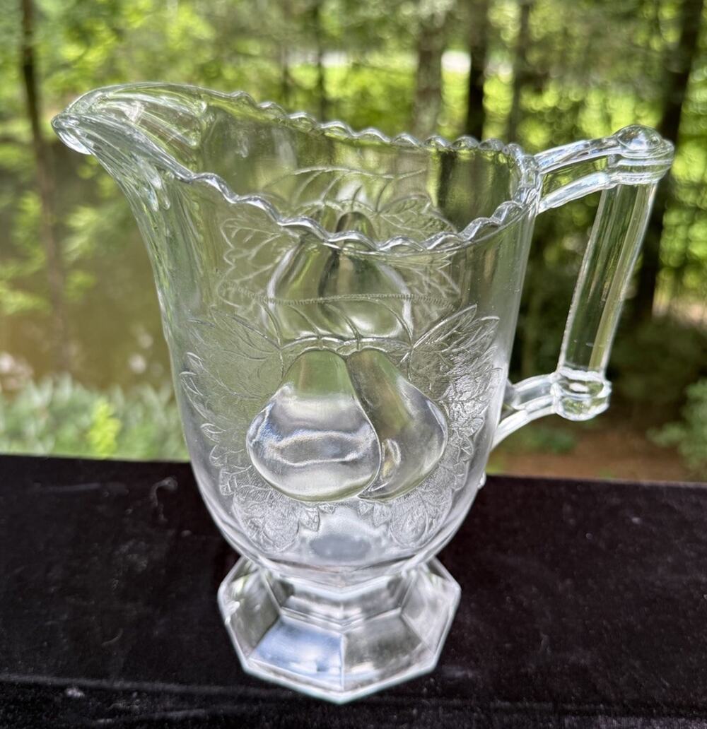 Jeannette Glass- Adams Baltimore Pear Depression Glass Clear Creamer